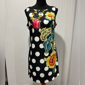 Colorful Desigual sleeveless dress, sz L